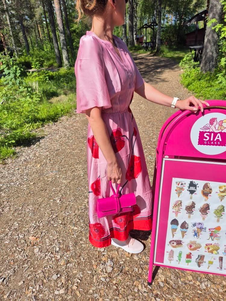 Joelle klänning (rosaröd)