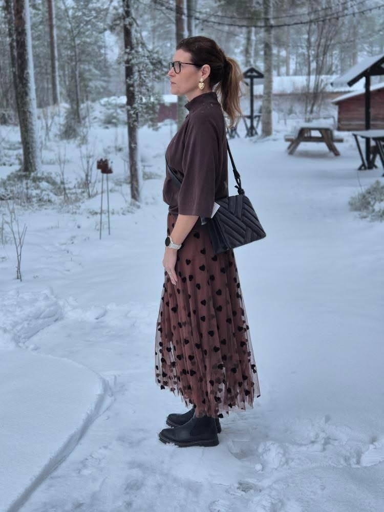 Tyllkjol hjärta (brun)