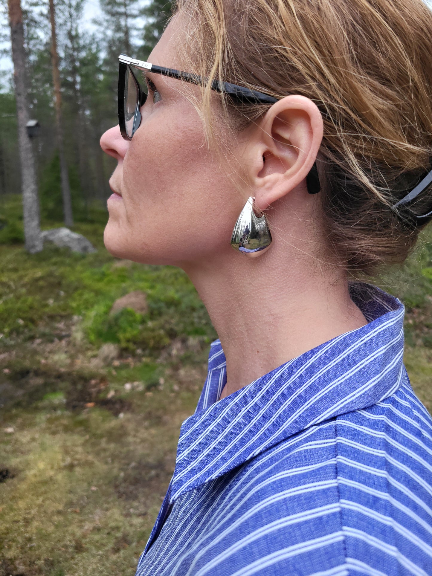 Öronhängen i silver (droppen)