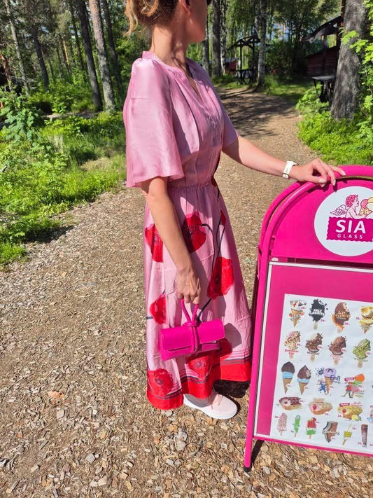 Joelle klänning (rosaröd)