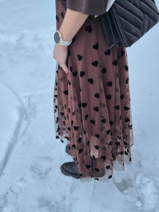 Tyllkjol hjärta (brun)