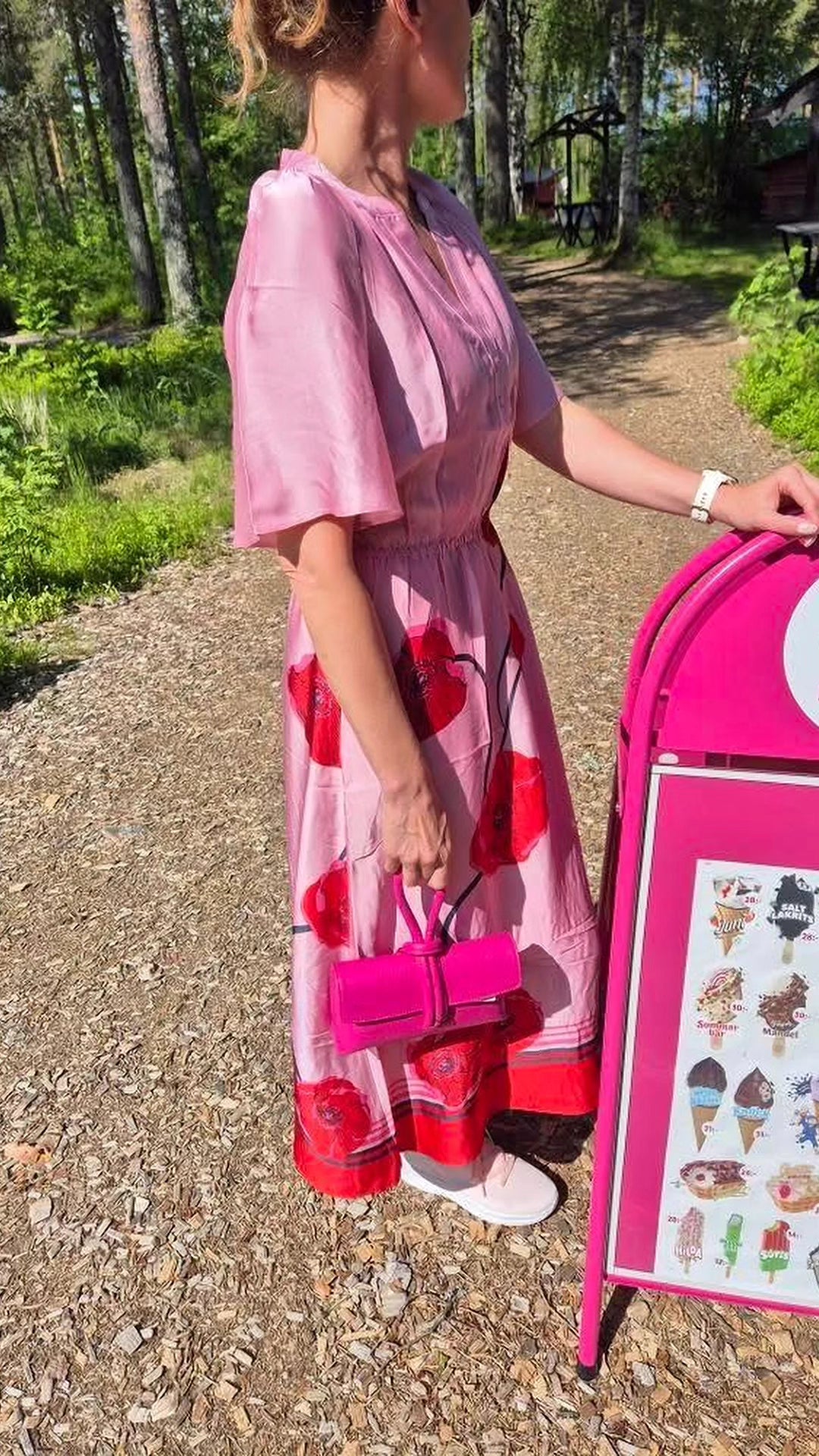 Joelle klänning (rosaröd)