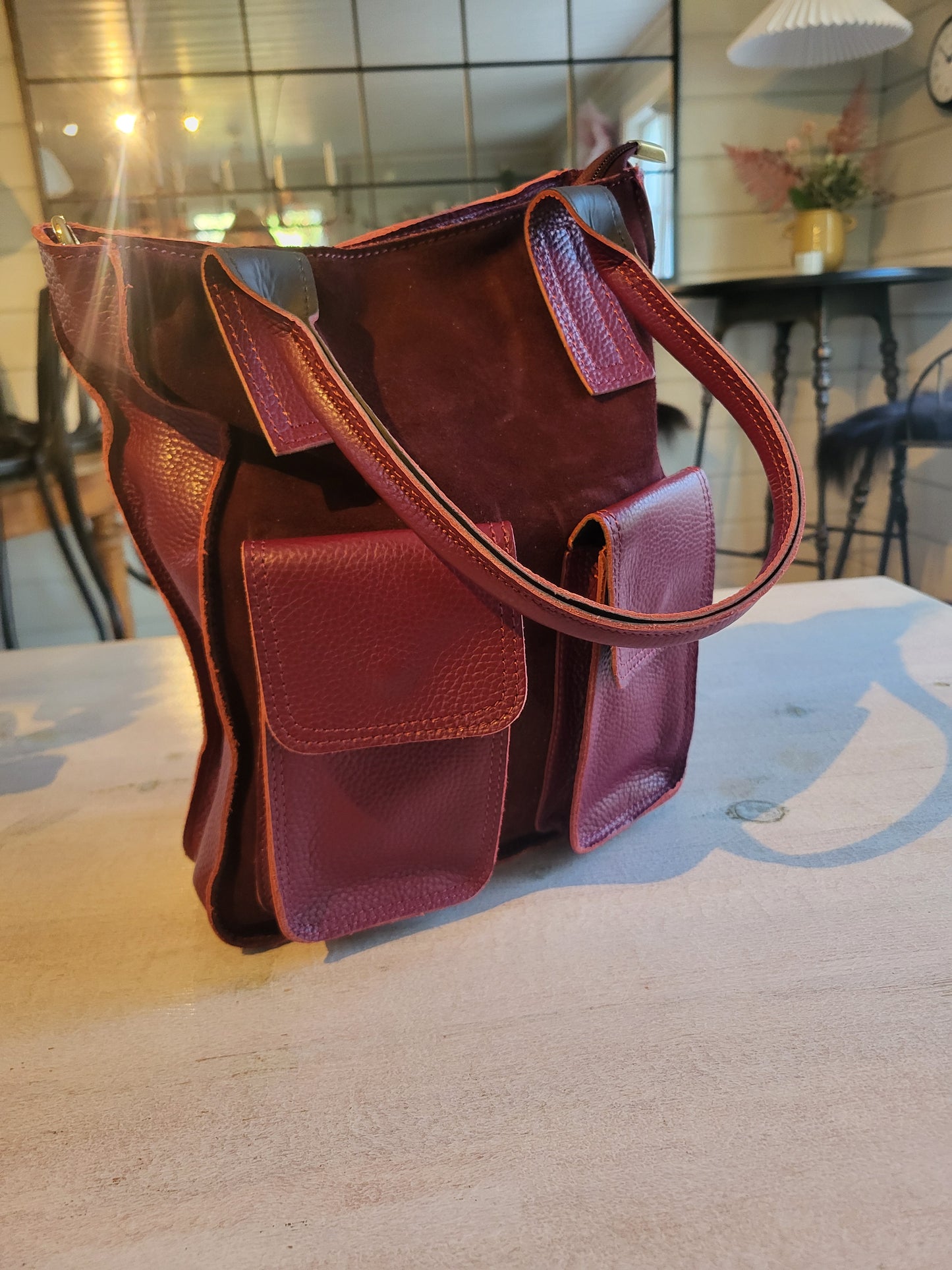 Skinnväska (burgundy)