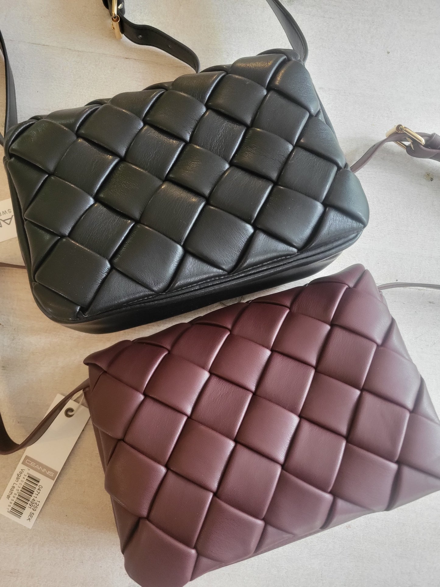 Väska burgundy (fläta)